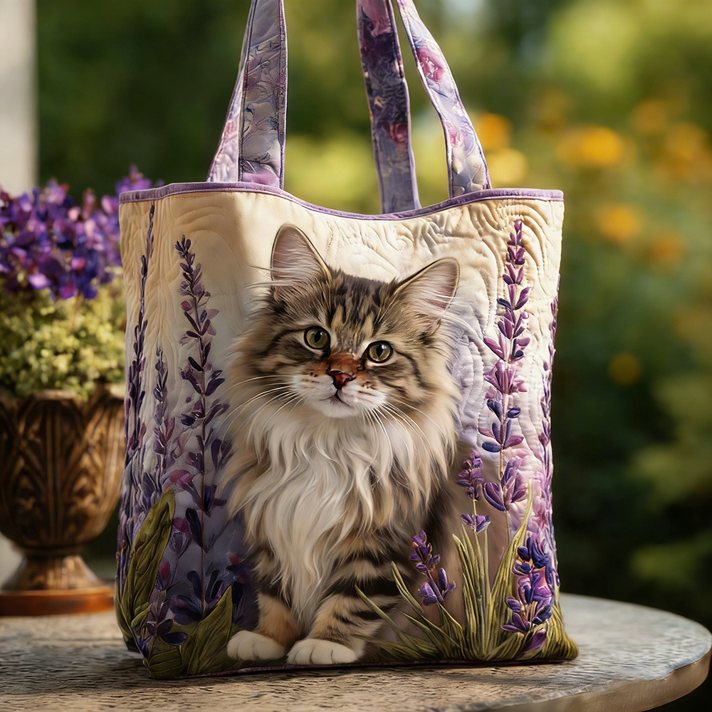 Crafted Maine Coon Quilted Tote Bag | VETote113