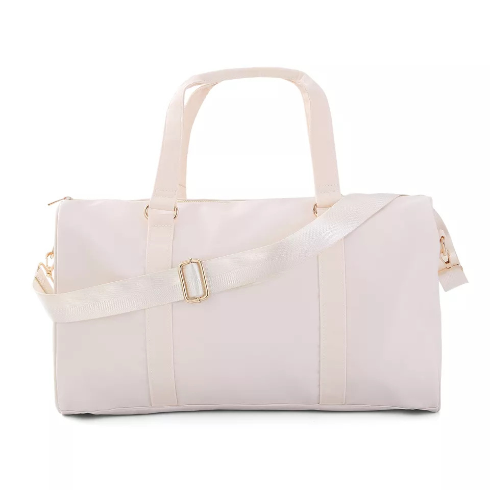 Personalized Chenille Patch Duffle Bag With Shoulder Strap