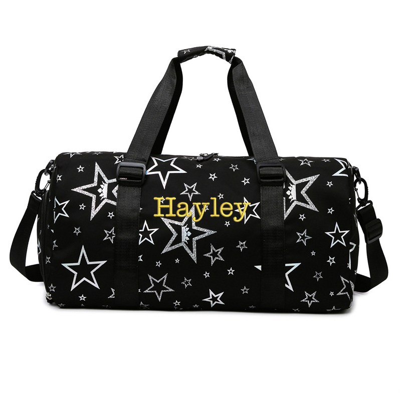 Personalized Embroidery Star Oxford Fabric Duffle Bag