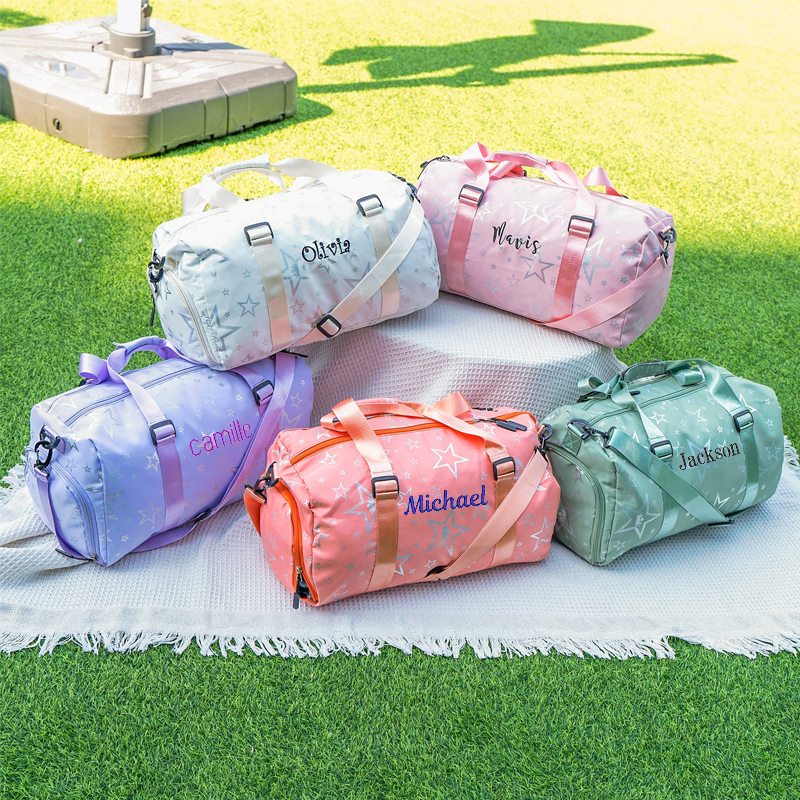 Personalized Embroidery Star Oxford Fabric Duffle Bag