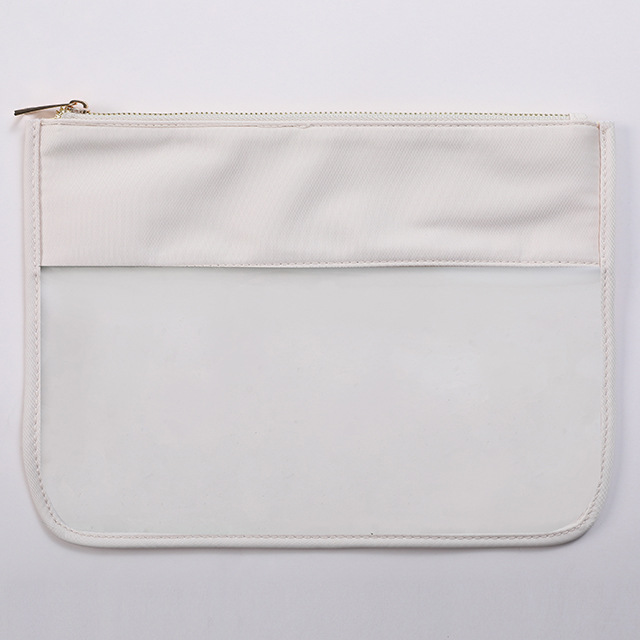 Personalized Chenille Patch Clear Pouch Cosmetic Bag