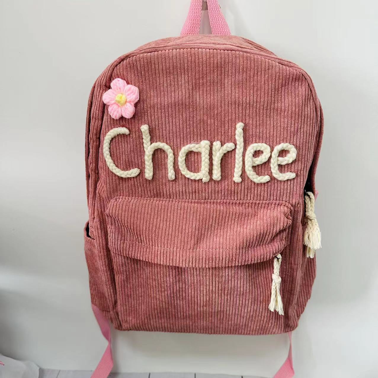 Personalized Hand Embroidered  Kids School Backpack