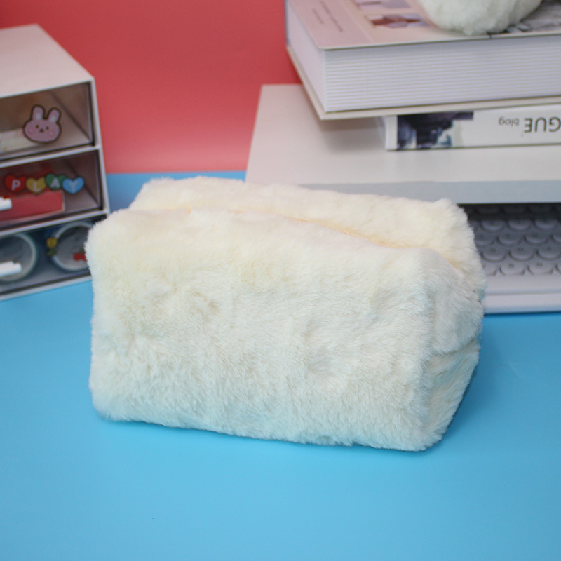 Personalized Chenille Letter Fluffy Pencil Pouch