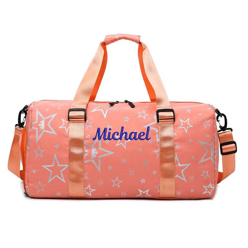 Personalized Embroidery Star Oxford Fabric Duffle Bag
