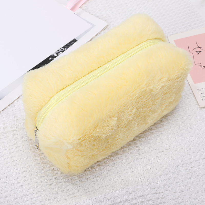 Personalized Embroidered Fluffy Plush Makeup Bag