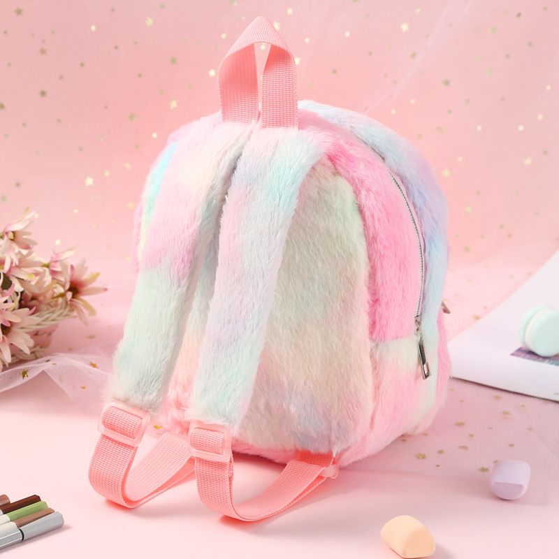 Personalized Embroidery Cute Plush Unicorn Toddler Backpack