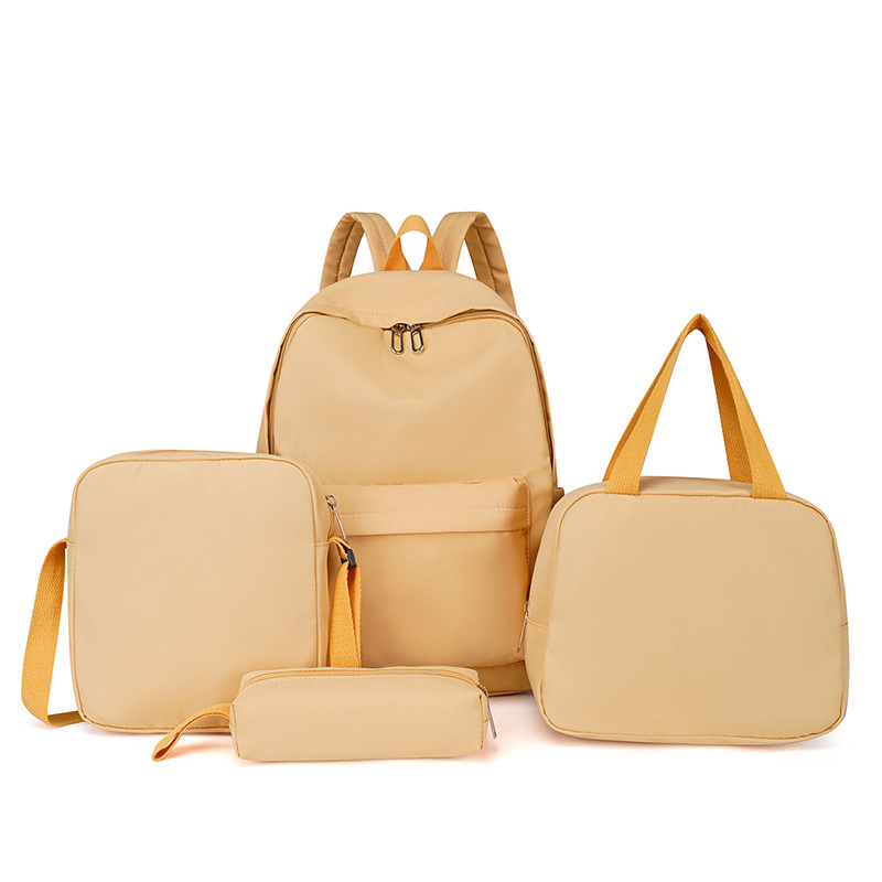 Personalized Chenille Letters Patch Kids School Backpack Set