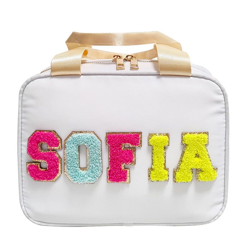 Personalized Chenille Letters Kids Lunch Bag