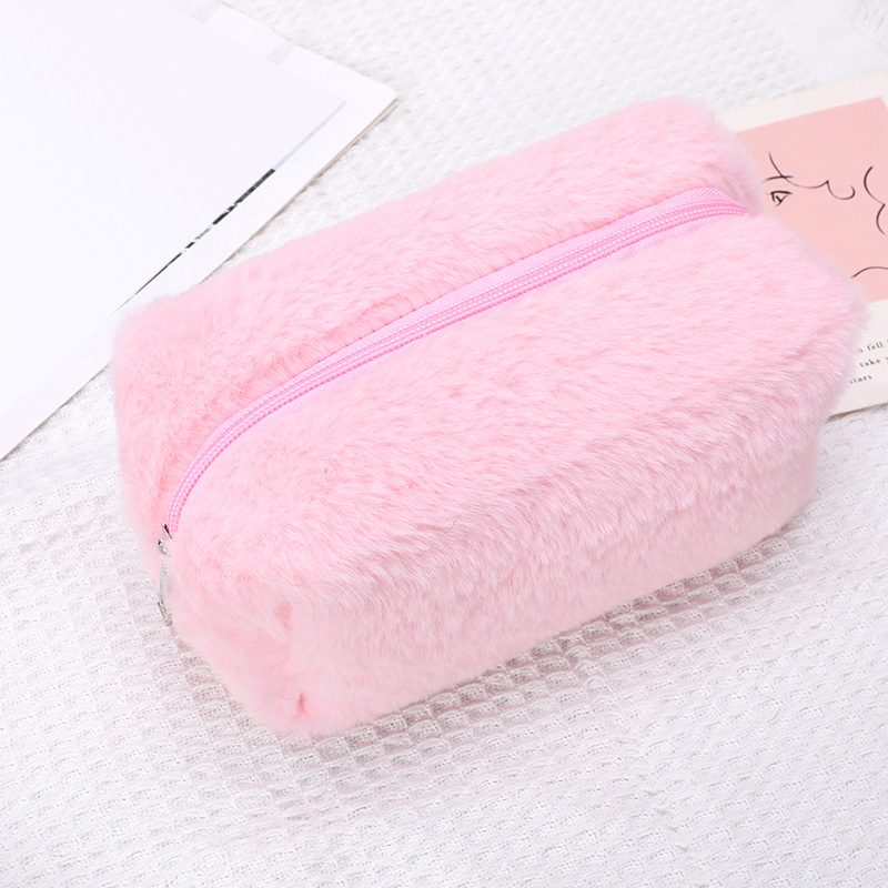 Personalized Embroidered Fluffy Plush Makeup Bag