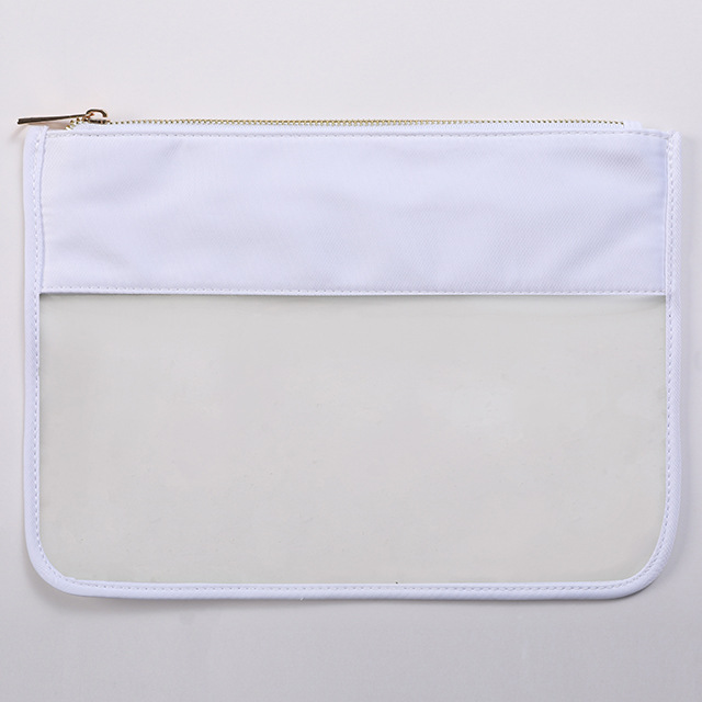 Personalized Chenille Patch Clear Pouch Cosmetic Bag