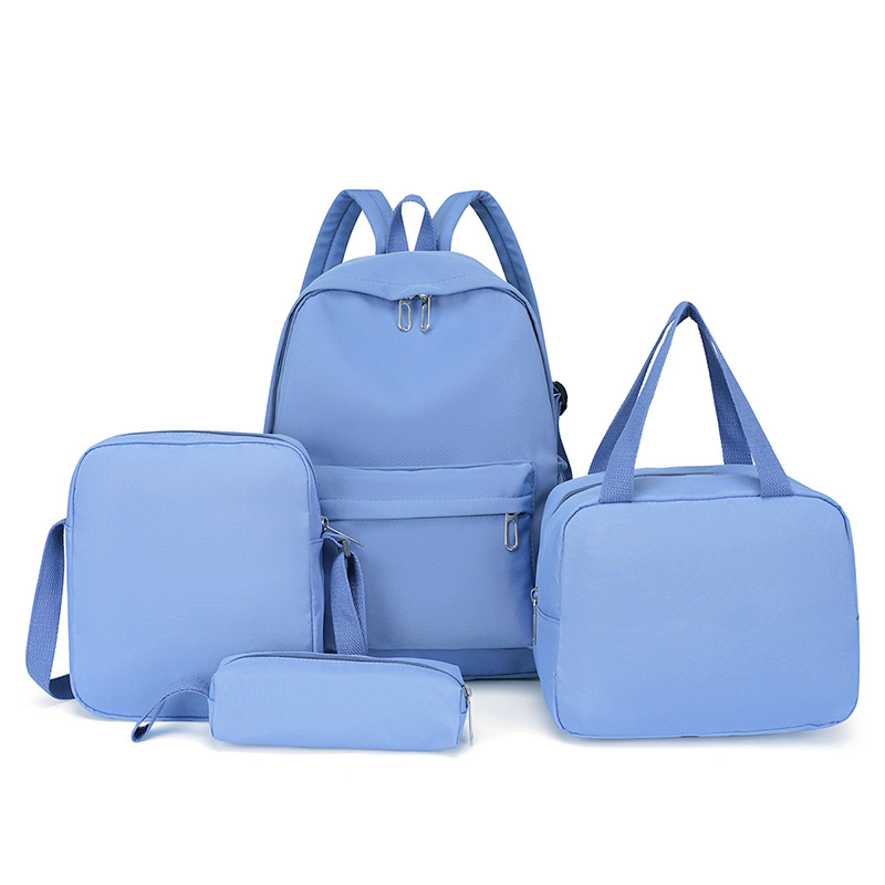 Personalized Chenille Letters Patch Kids School Backpack Set