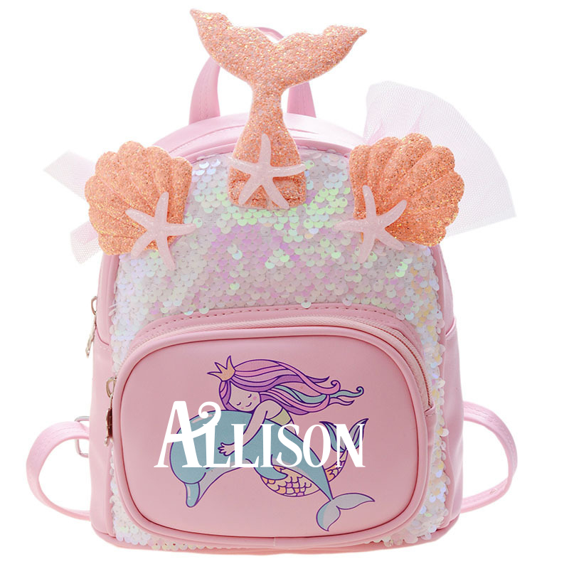 Personalized Shining Little Mermaid Backpack