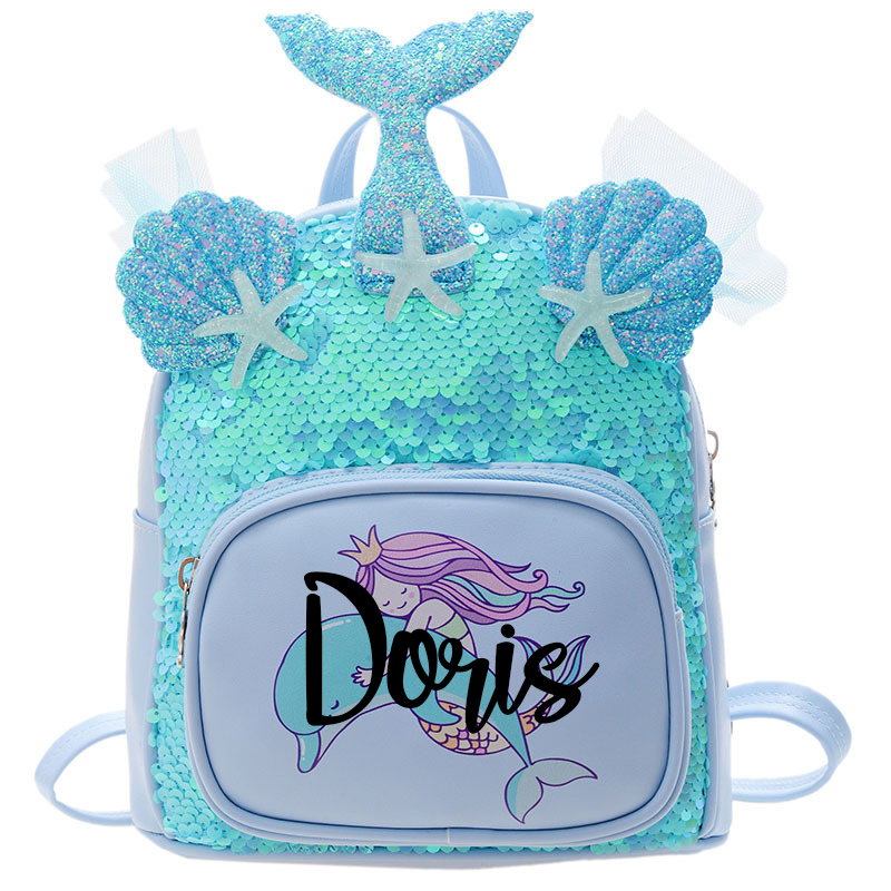 Personalized Shining Little Mermaid Backpack