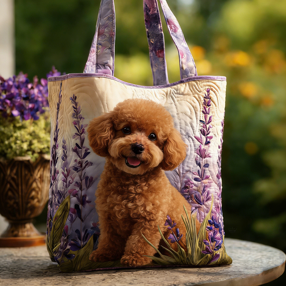 Crafted Poodle​​ Quilted Tote Bag | VETote97