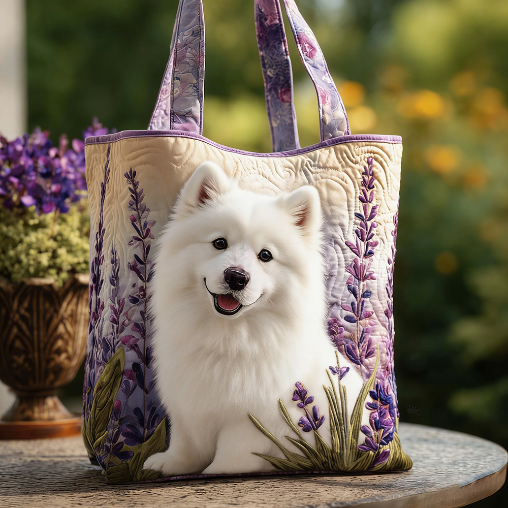 Crafted Samoyed​​ Quilted Tote Bag | VETote98