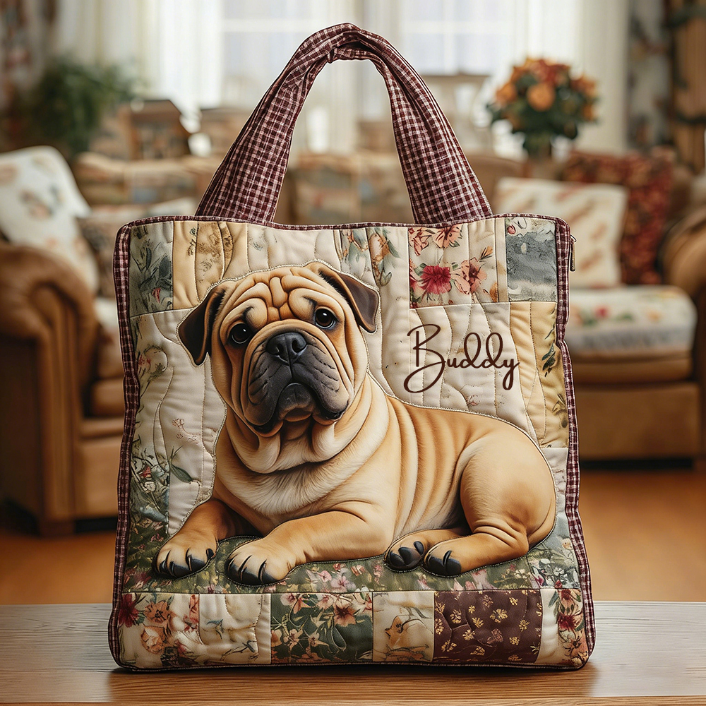 Crafted Shar Pei Quilted Eco-friendly Tote Bag | VETote40