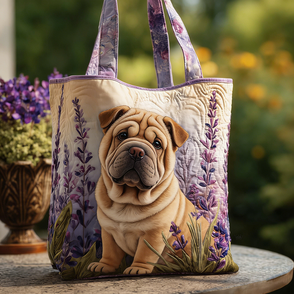Crafted Shar Pei​​ Quilted Tote Bag | VETote100