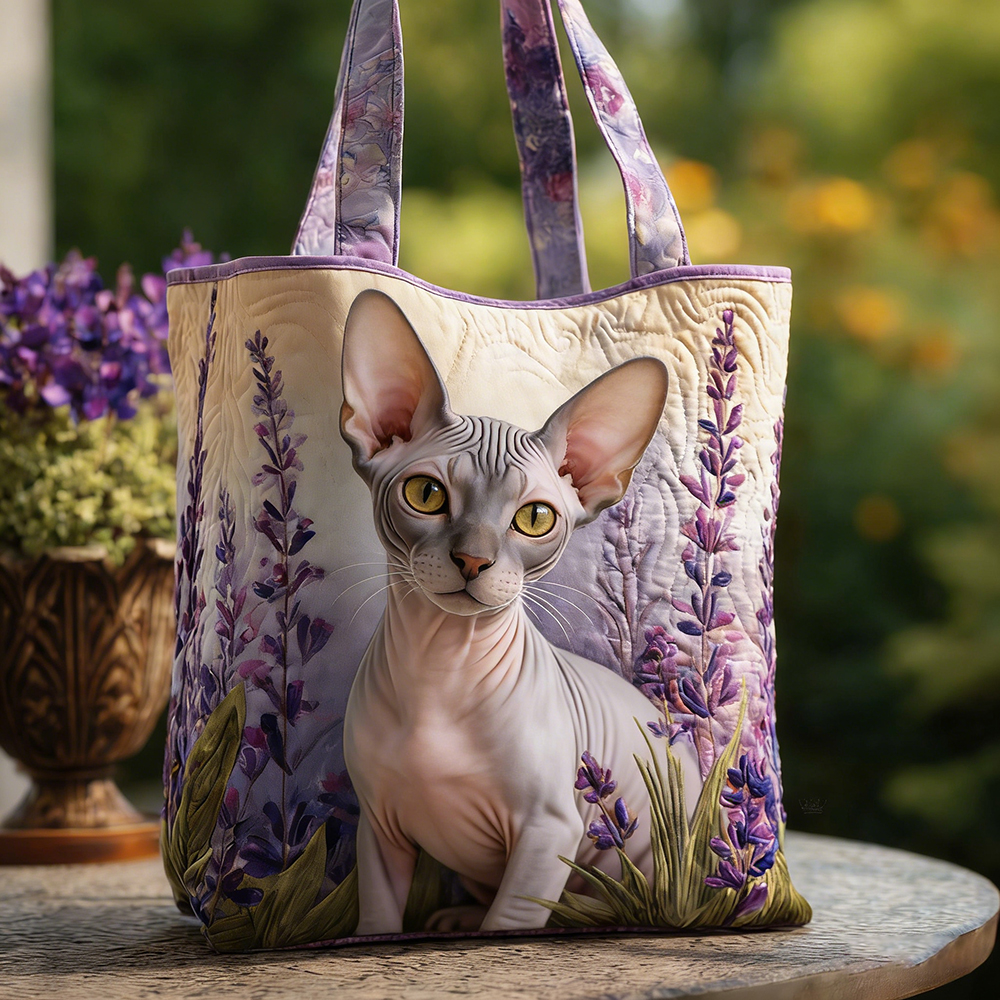 Crafted Sphynx Quilted Tote Bag | VETote120