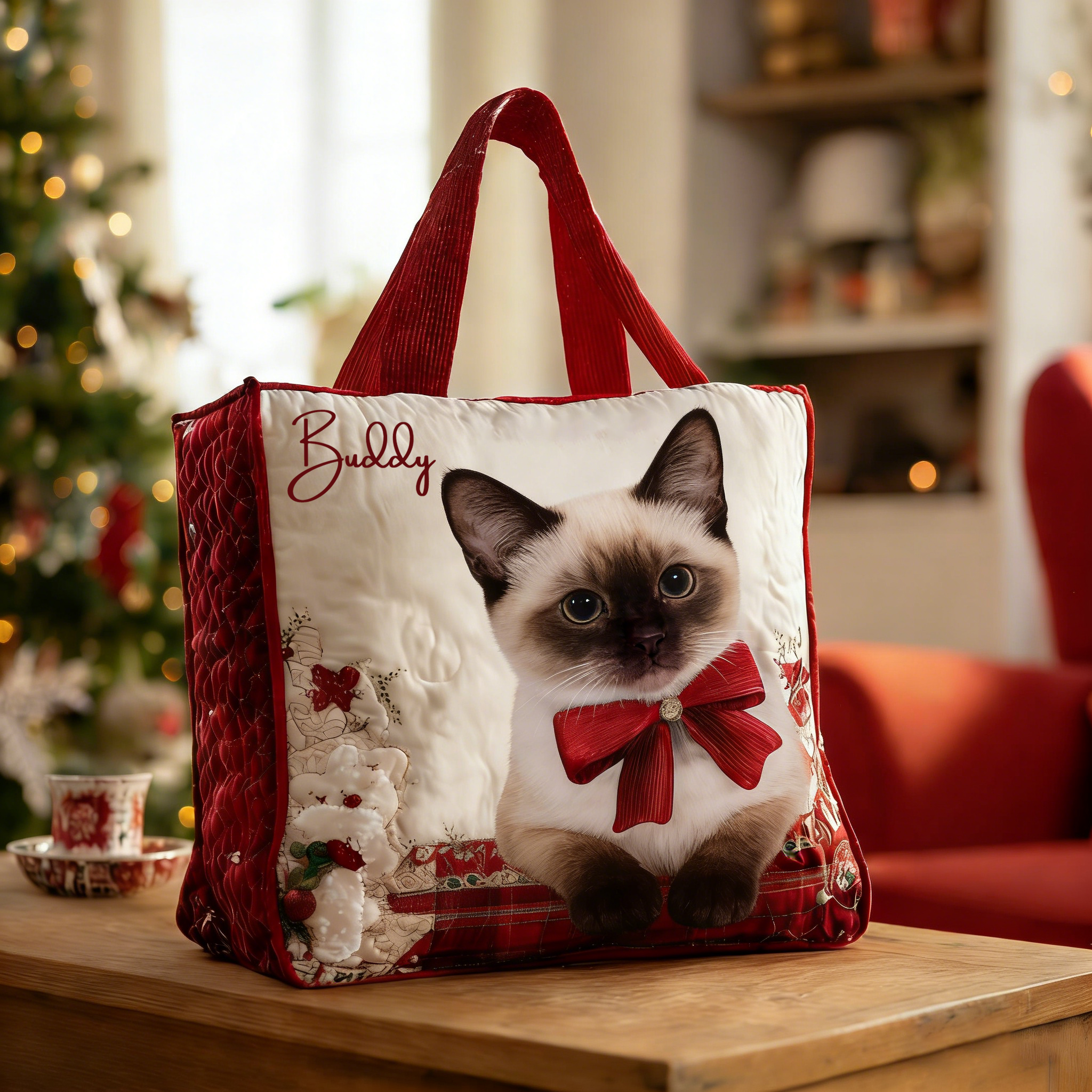 Personalized Crafted Tonkinese Quilted Tote Bag | VETote79