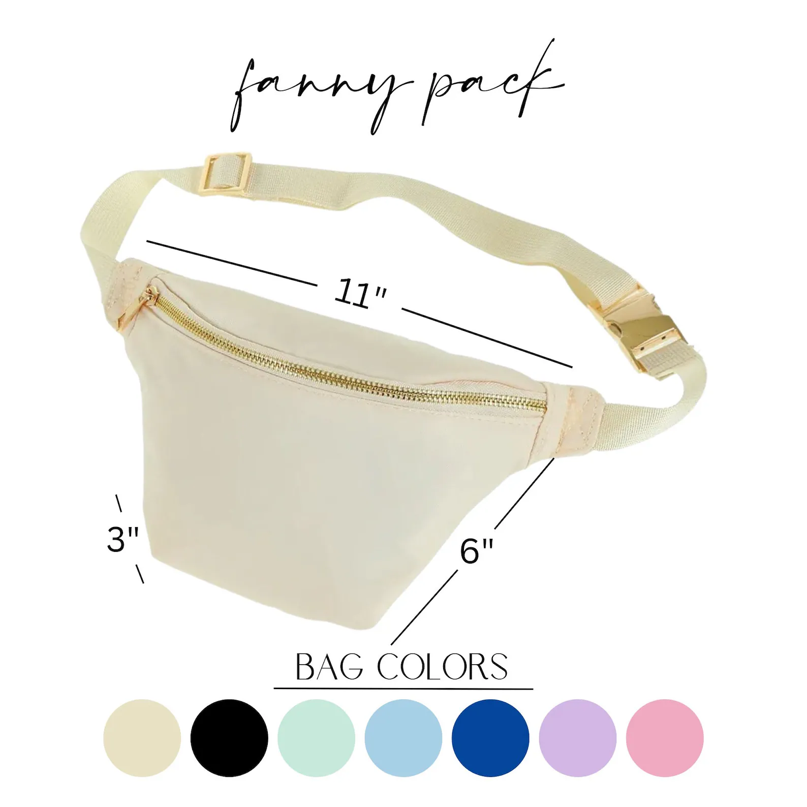 Personalized Chenille Patch Mini Fanny Pack