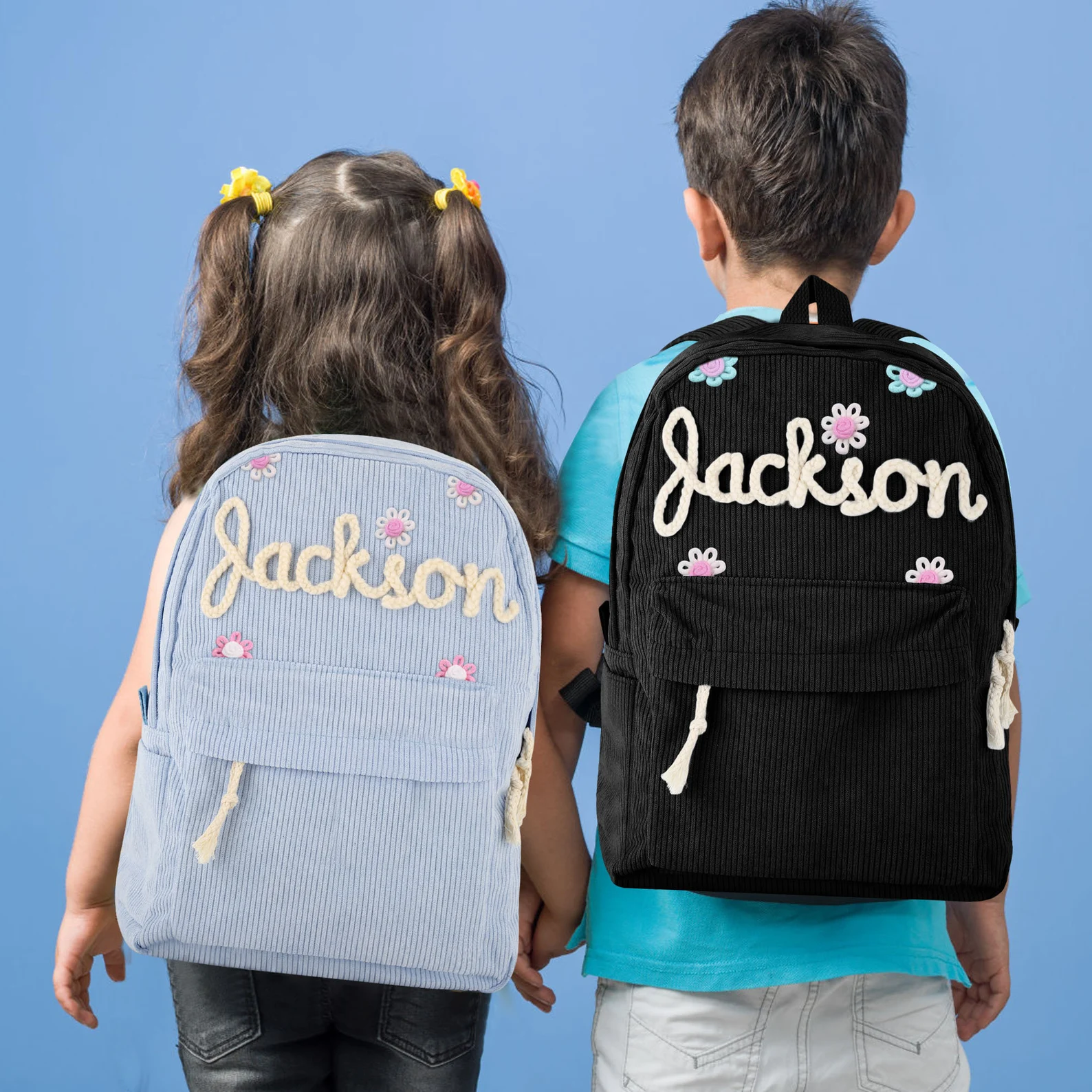 Personalized Kids Lovely Hand Embroidery School Backpack