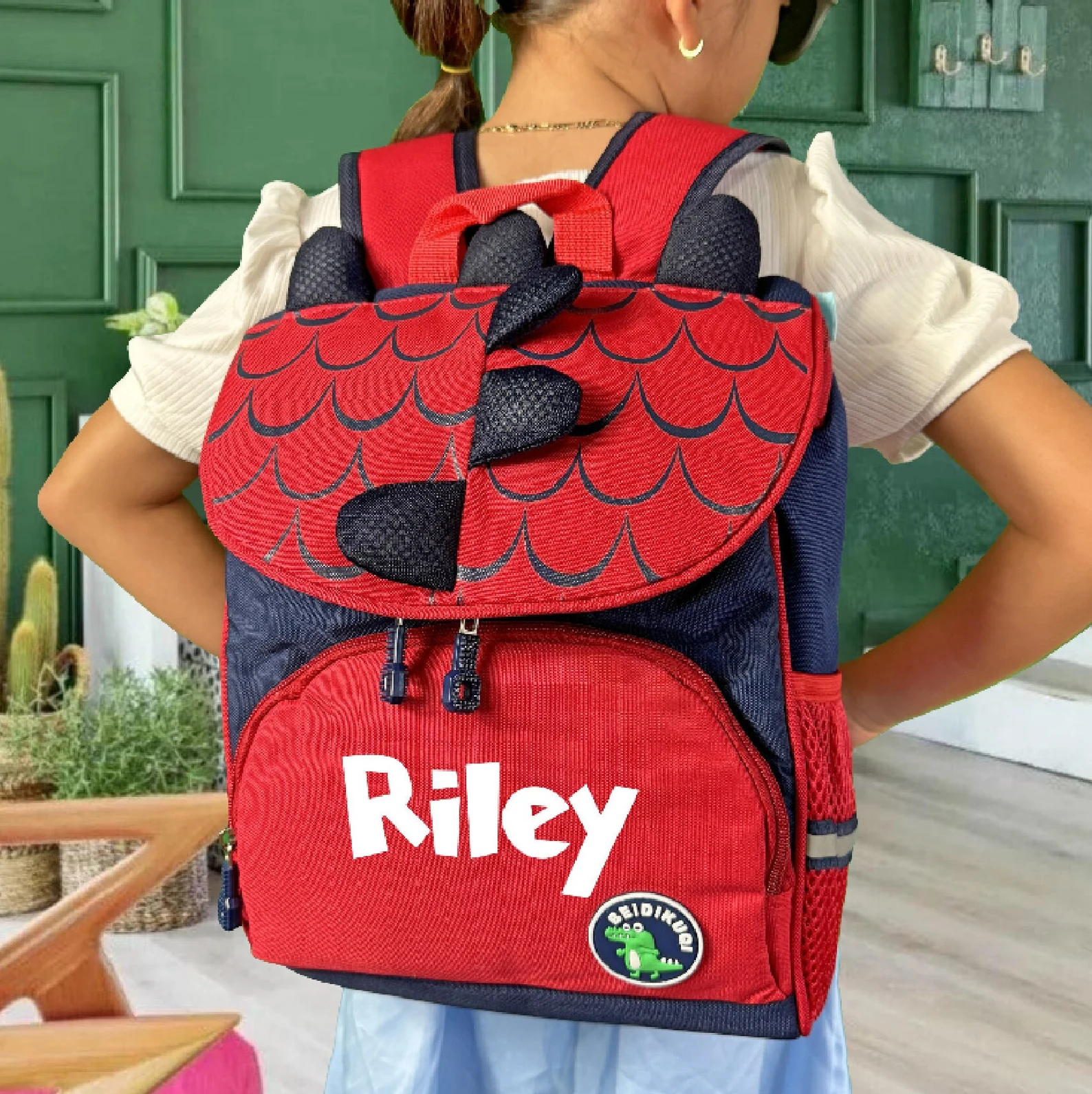 Personalized Cute Dinosaur School Backpack
