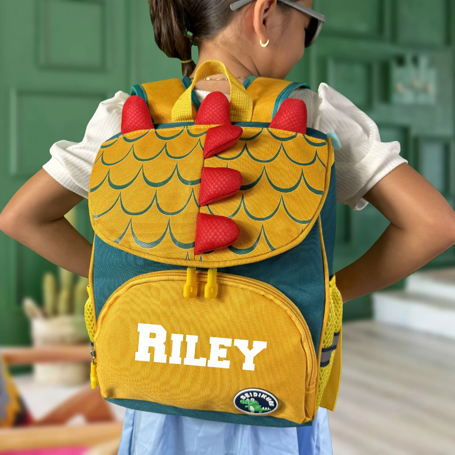 Personalized Cute Dinosaur School Backpack