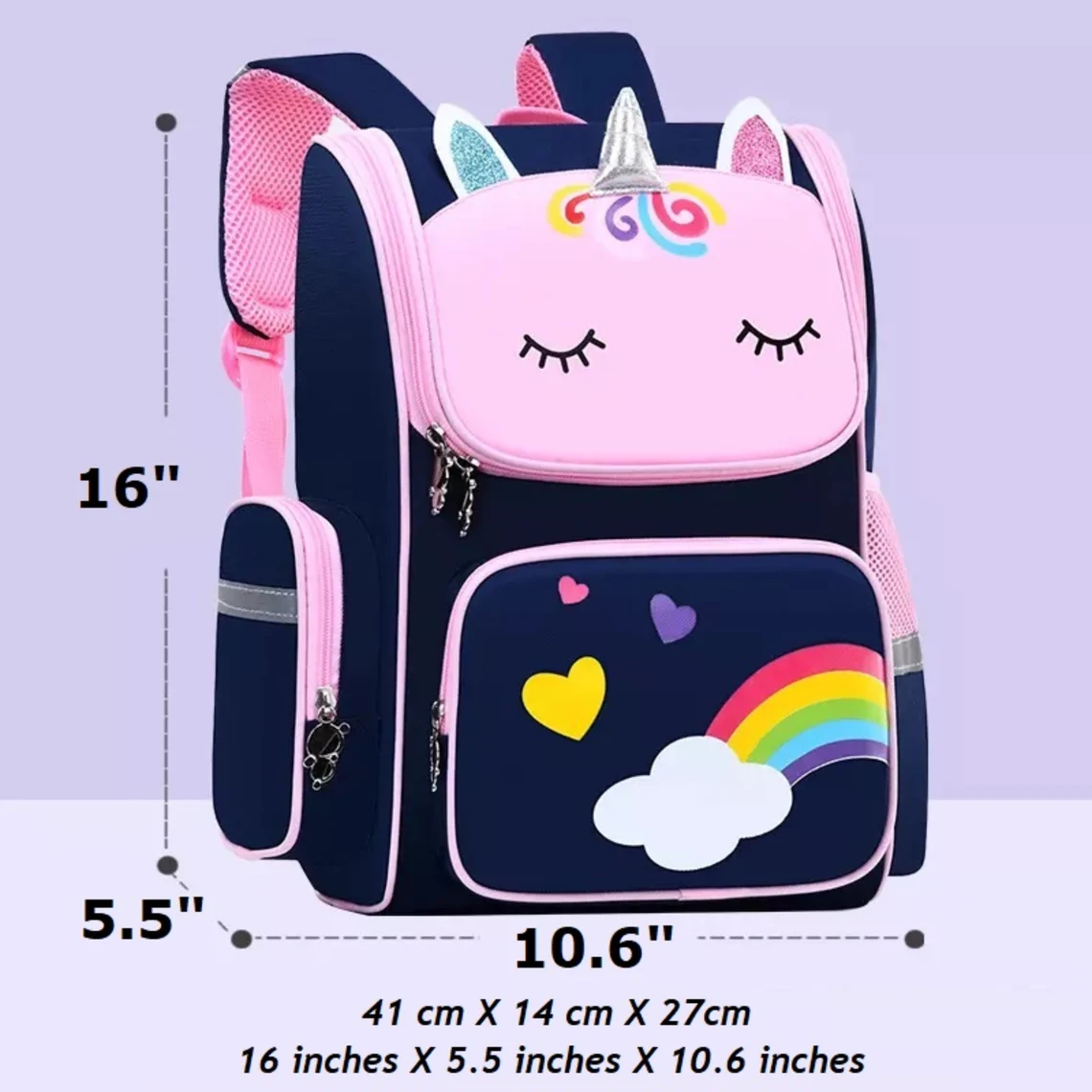 Personalized Cute Unicorn School Backpack