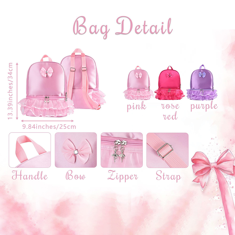 Personalized Girls Ballerina Lace Backpack