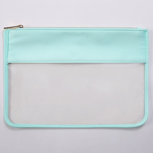 Personalized Chenille Patch Clear Pouch Cosmetic Bag