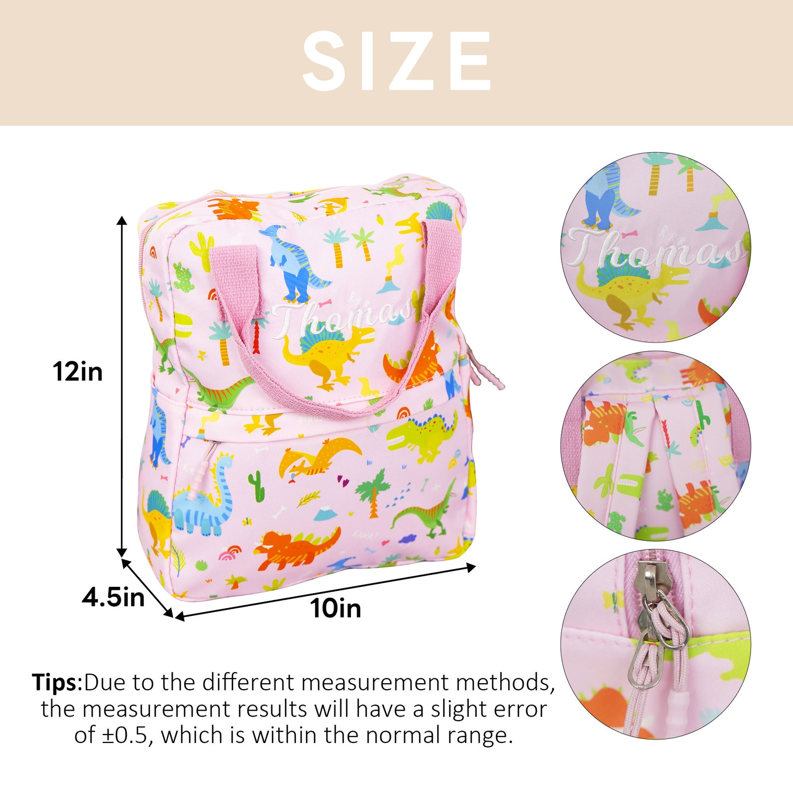 Personalized Dinosaur Back to School Backpack