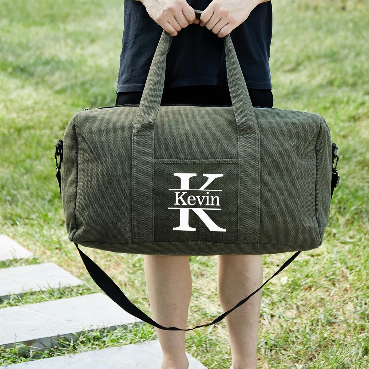 Personalized Print Canvas Duffel Bag