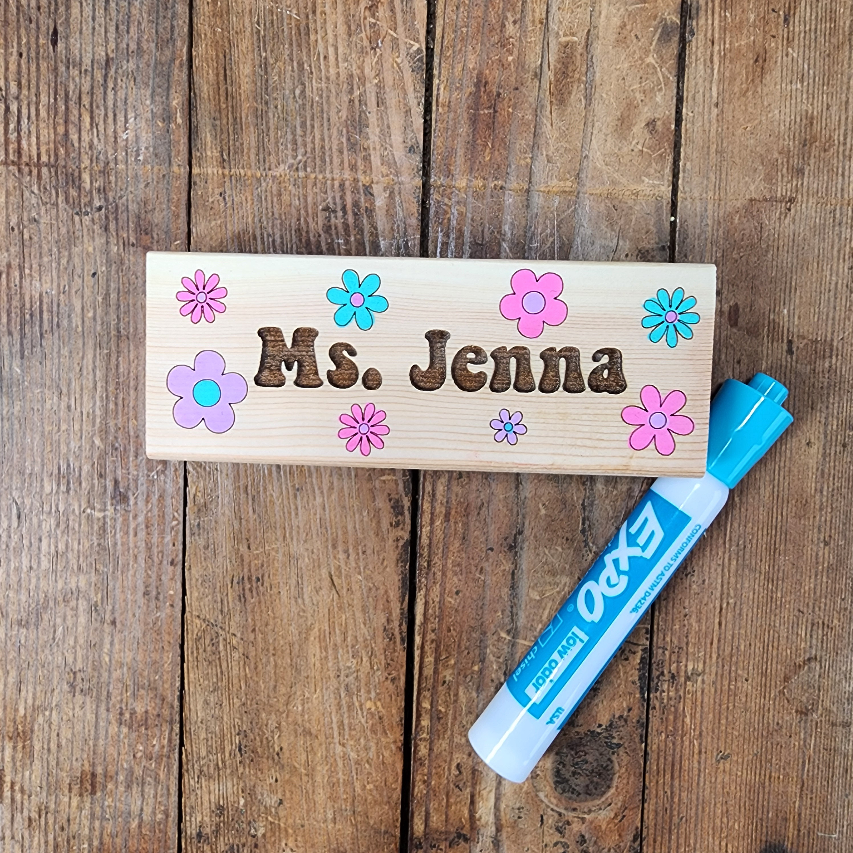 Personalized Teacher Whiteboard/Chalkboard Eraser Gift Set