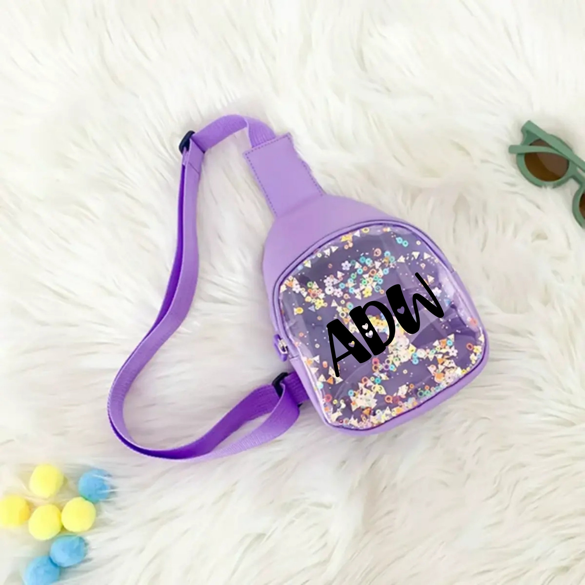 Personalized Kids Sparkle Sling Bag