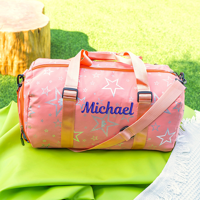 Personalized Embroidery Star Oxford Fabric Duffle Bag