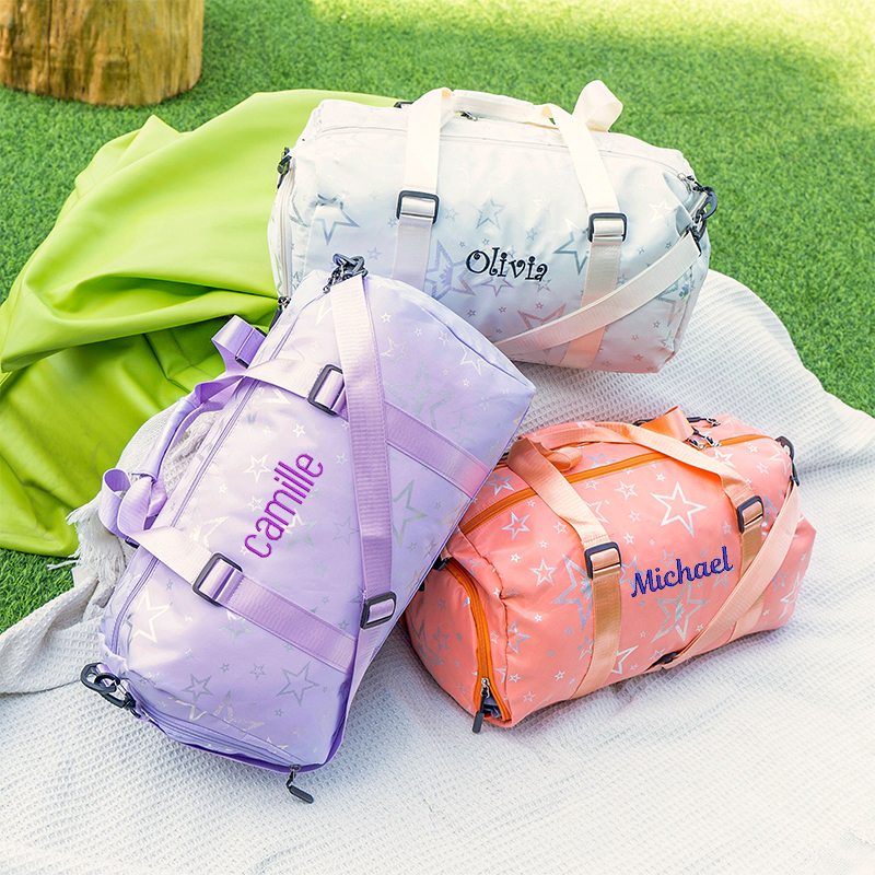 Personalized Embroidery Star Oxford Fabric Duffle Bag