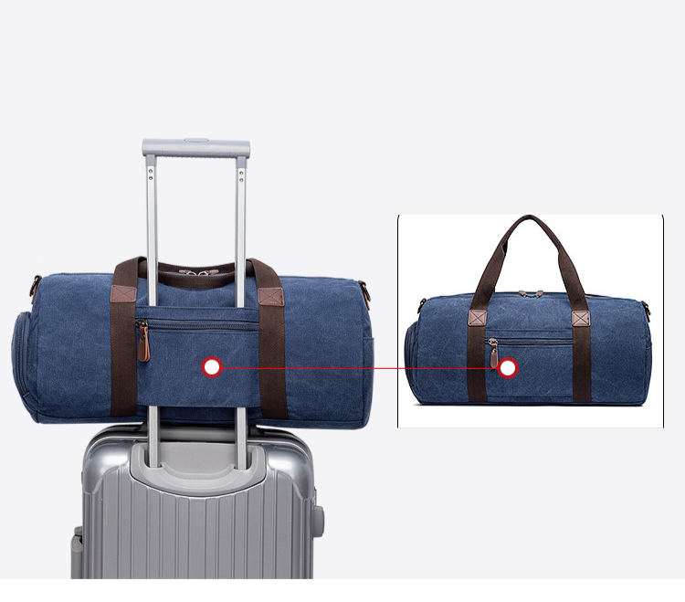 Personalized Embroidered Canvas Duffel Bag