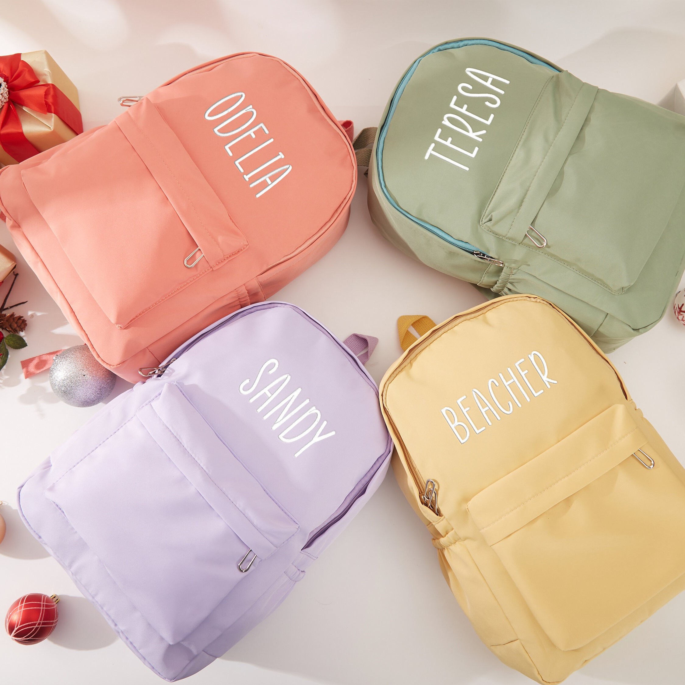 Personalized Embroidery Kids Color School Backpack