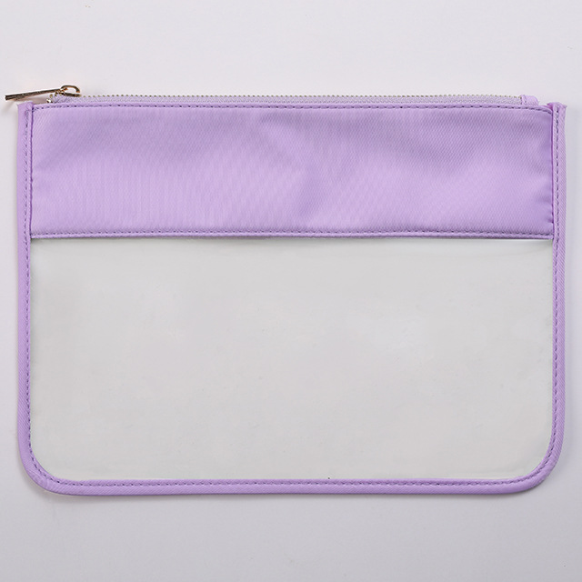 Personalized Chenille Patch Clear Pouch Cosmetic Bag