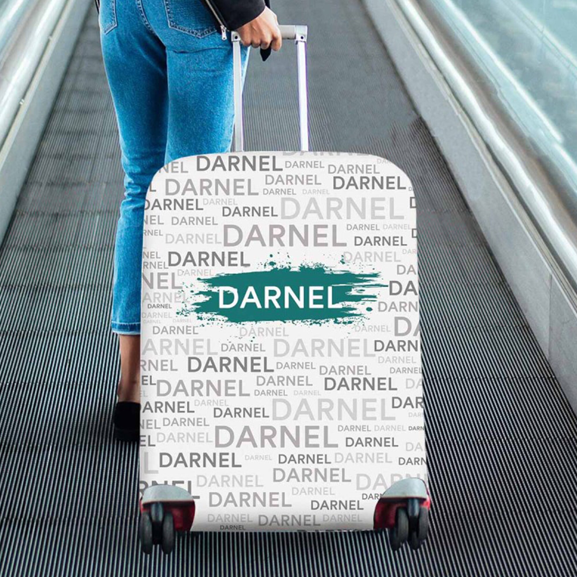 Personalized Monogram Suitcase Protector Luggage Cover