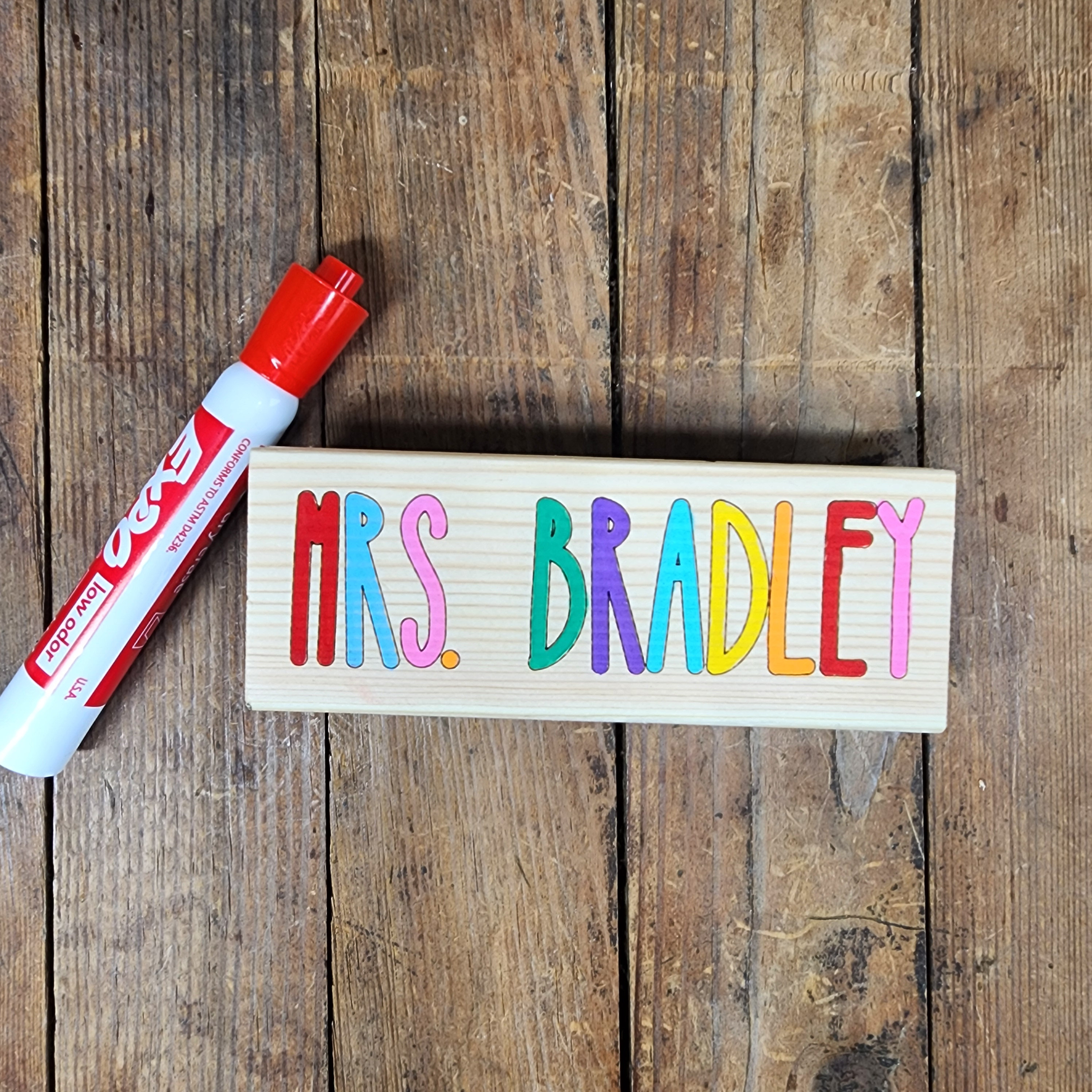 Personalized Teacher Whiteboard/Chalkboard Eraser Gift Set