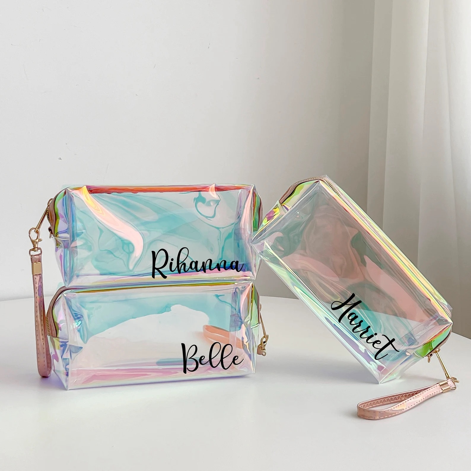 Personalized PVC Magic Laser Clear Toiletry Bag