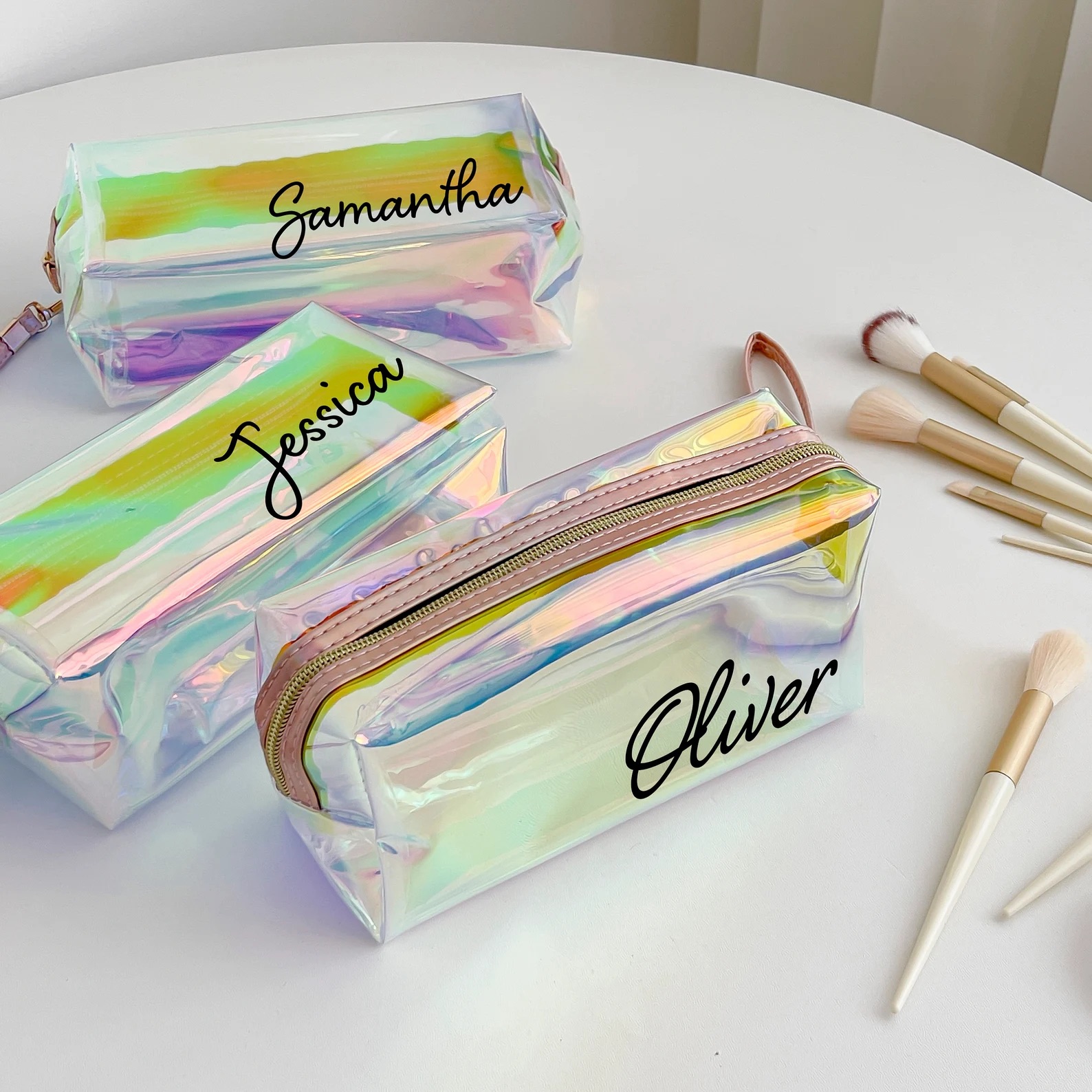 Personalized PVC Magic Laser Clear Toiletry Bag