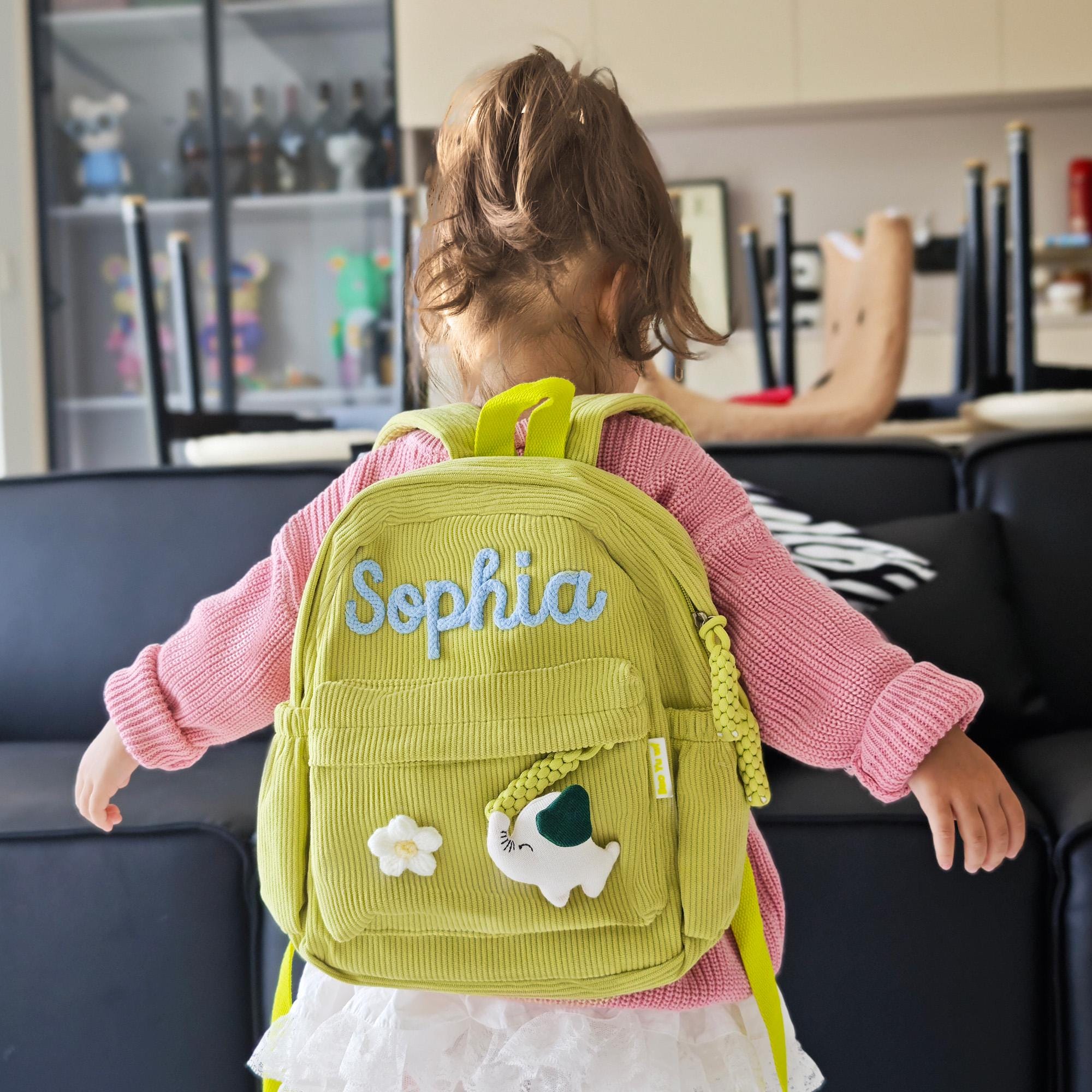 Personalized Hand Embroidery Lovely School Backpack