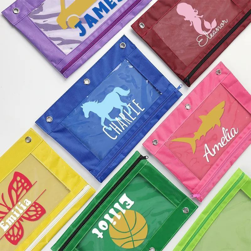 Personalized Original Canvas Zipper Kid Pencil Case