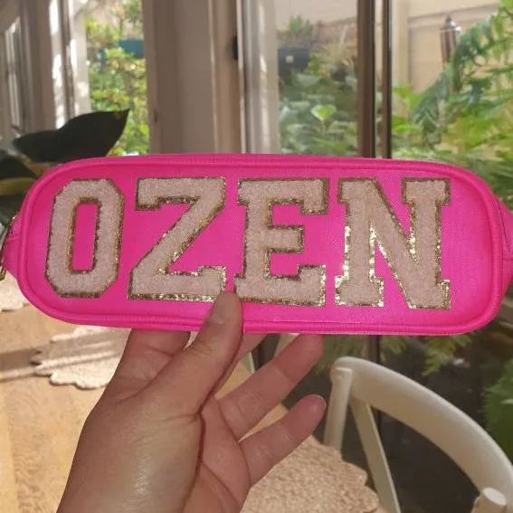 Personalized Chenille Letters Patch Kids Pencil Case