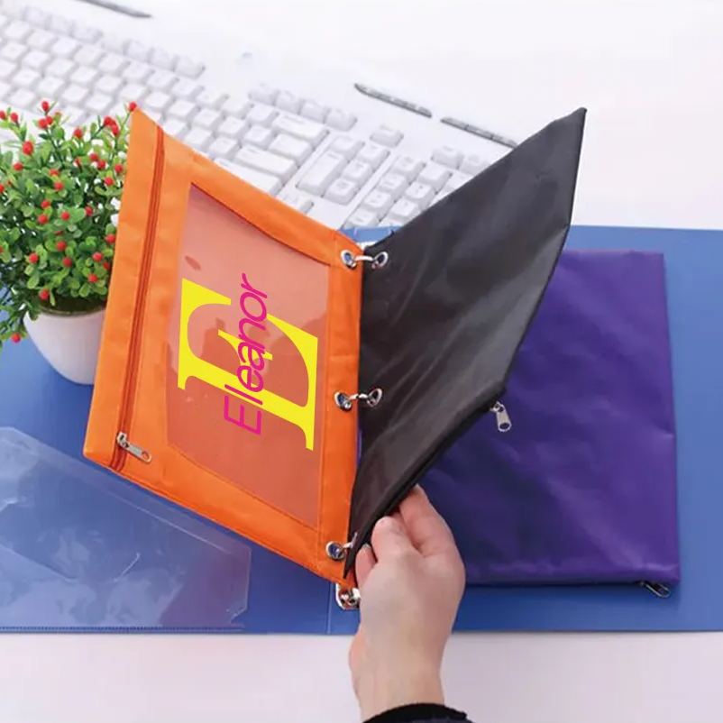 Personalized Monogrammed Canvas Zipper Kid Pencil Case