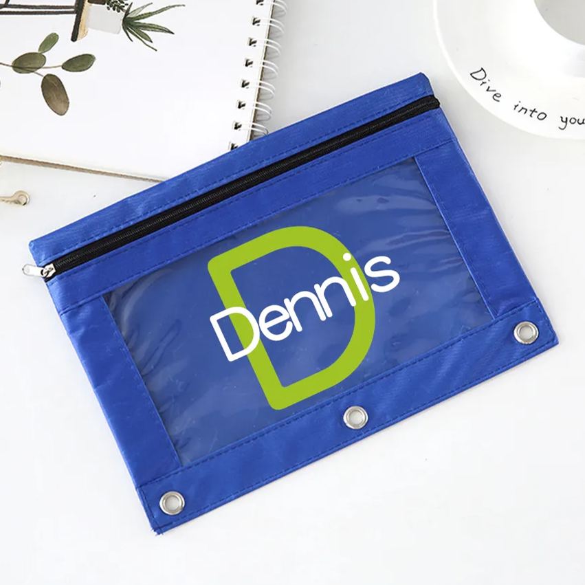 Personalized Monogrammed Canvas Zipper Kid Pencil Case