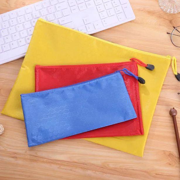Personalized Leather Patch Canvas Zipper Kid Pencil Case