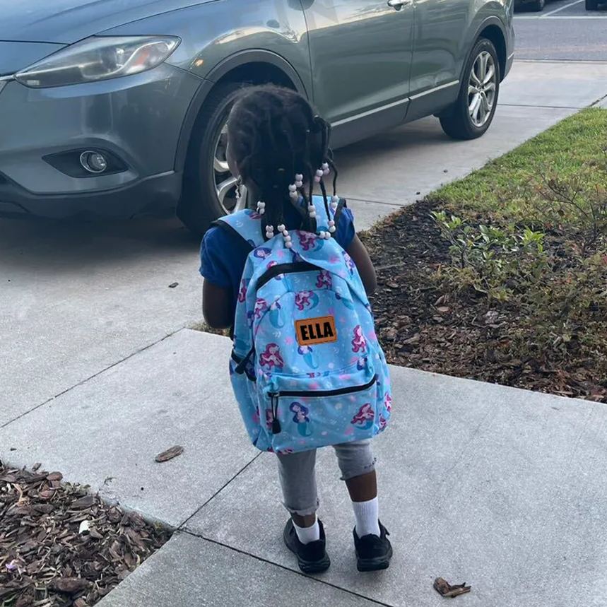 Personalized Original Leather Patch Back to School Backpack